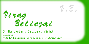 virag beliczai business card