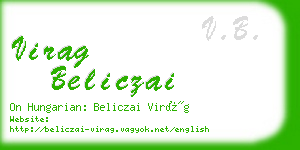 virag beliczai business card